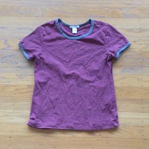 Bozzolo burgundy grey t shirt sz M comfortable